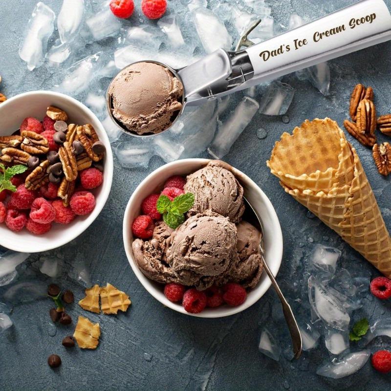 Ice Cream Scoop Set with Release Trigger Ideal for Ice Cream Frozen Yogurt Fruit and Sundaes Includes Small and Large Scoops