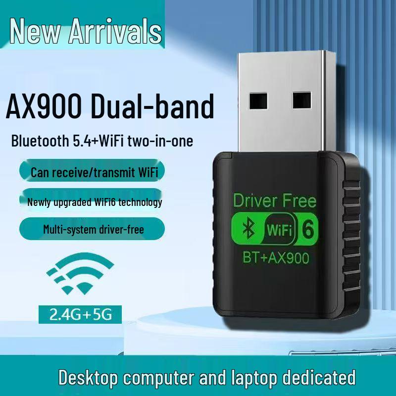 AX900 WiFi 6 Bluetooth Dual-Band High-Speed Wireless Network Card for Desktops and Laptops