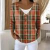 Women's Fashion Long Sleeve Christmas Snowman Snowflake Print Jacket Cardigan