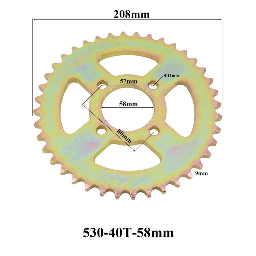 530 Kette 32Z/35Z/37Z/38Z/40Z Zähne 37mm 38mm 45mm Hinterradritzel Für ATV Quad Pit Dirt Bike Buggy Go Kart Motorrad Motor Teile