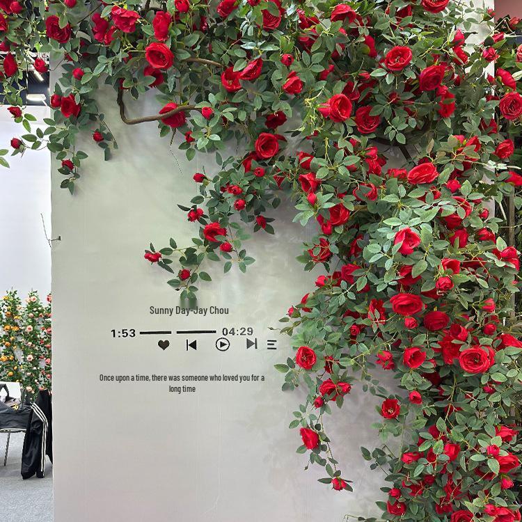 

Штучна трояндова лоза для арок, дворів та декору стін Diana Large Rose Vine - White