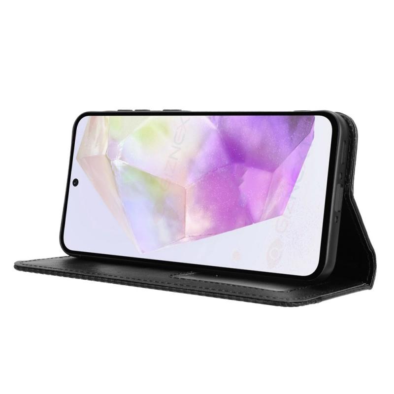 For Samsung Galaxy A56 5G Leather Retro Self-attaching Phone Case Of For SAM Galaxy A56 5G Case Flip Magnetic Wallet Cover