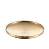 304 Stainless Steel Double-Layer Round Gold Plate for BBQ, Fruits, and Cakes
