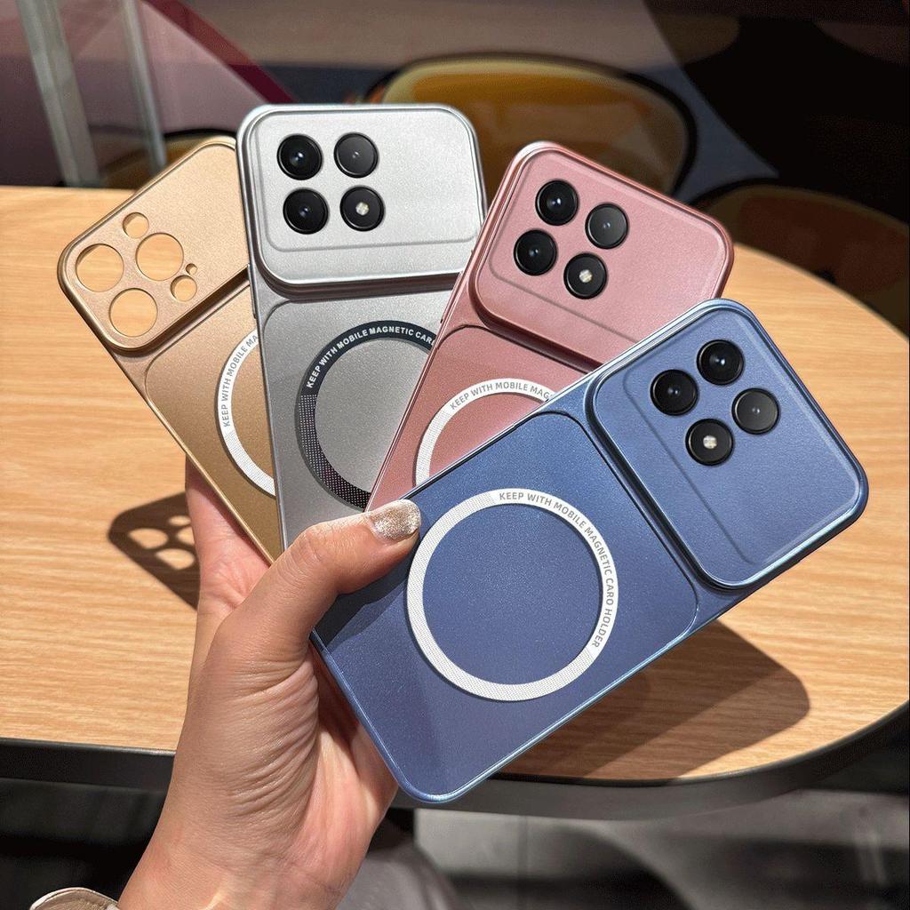 Metallic Finish Magnetic TPU Phone Case for Xiaomi POCO F8 Pro,F6 Pro Shockproof Matte Soft Cover