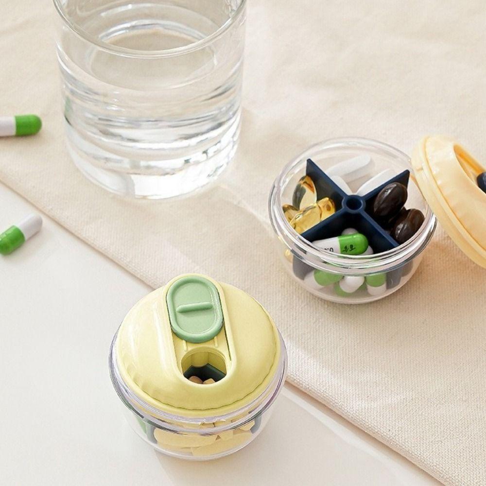 Transparent Mini Pill Storage Box Visible Pill Box Durable Vitamin Storage Box for Home