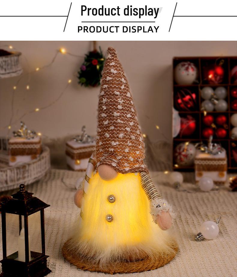 2025 Jul Paljett-Plysch Ansiktslös Rådjursfigur med Ljus