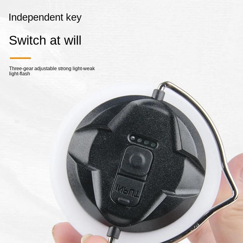 LED Mini Portable Warm Light Outdoor Waterproof Emergency Lighting, Rechargeable Hook, Camping Lantern for Hiking, Garden Light