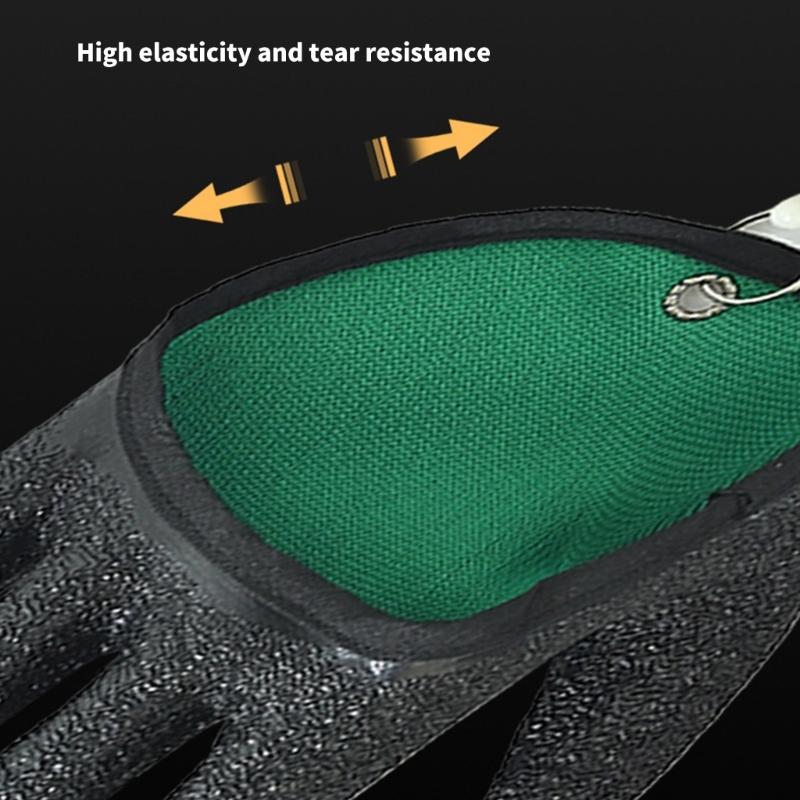 Nonslip Quick Drying Fishing Gloves Enhances With Thick Latex For Safe Fish Handling And Hook Removal