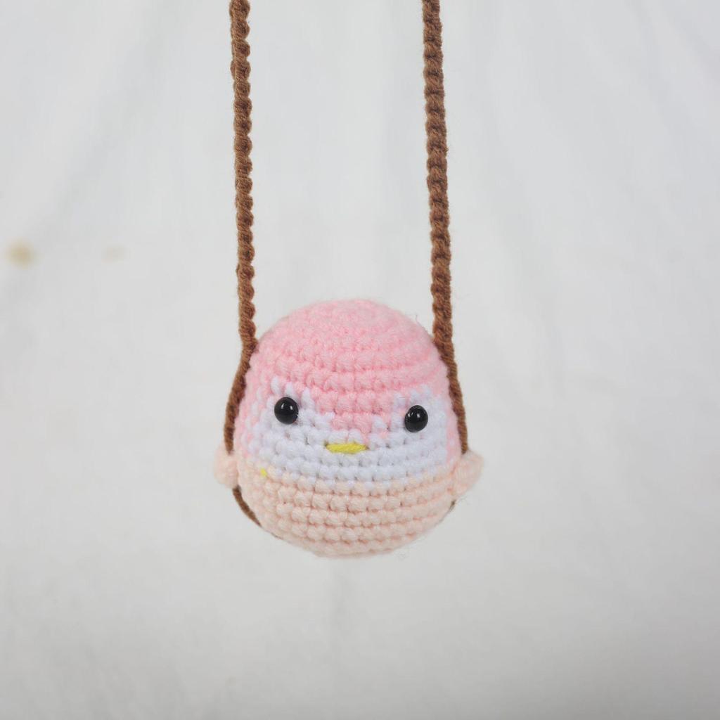 2024 Hand-Knitted Cute Rabbit & Frog Car Hanging Ornament