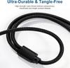 Headphone Splitter, Premium Gold Plated 3.5mm Aux Cable Y Audio Splitter, Nylon Braided Stereo Dual Headphone Jack Cord 1 in 2 Way Out Headset