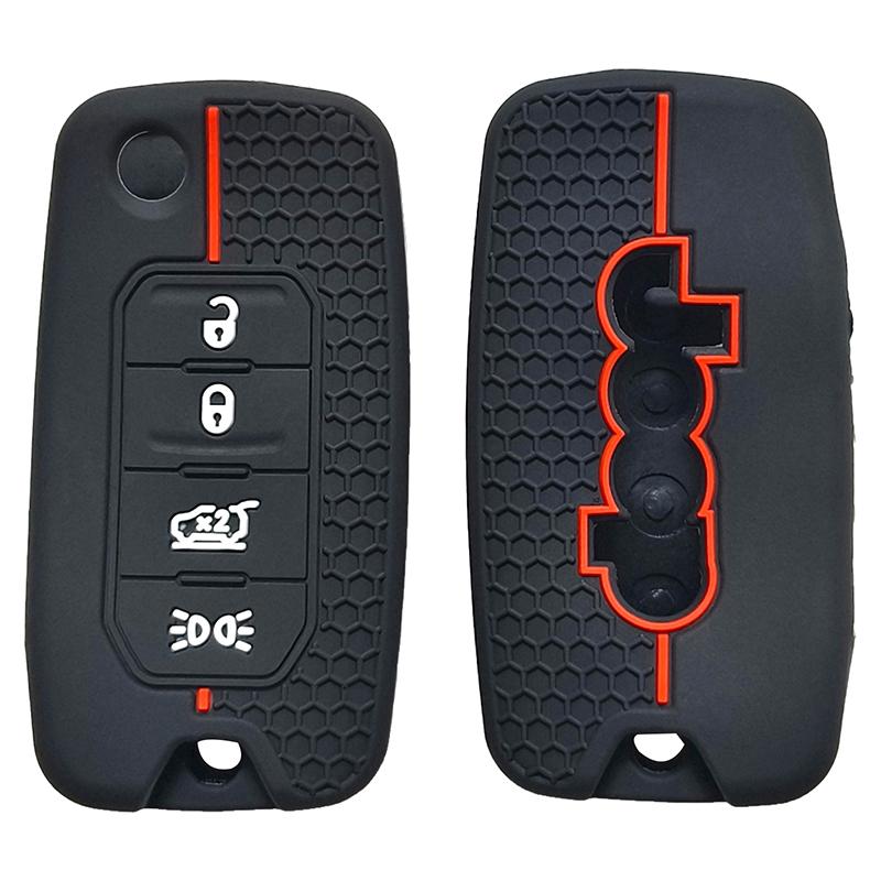 Silikon Schlüsselanhänger Autoschlüsselhülle Schlüssel Schale Abdeckung Für Jeep Cherokee Compass S Renegade Grand Commander Forjcuv Charger