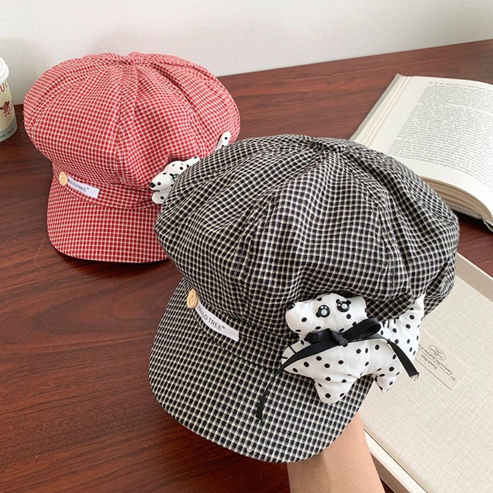 Korean Octagonal Caps Cute Puppy Painter Hat Fashion Cloud Berets  Women