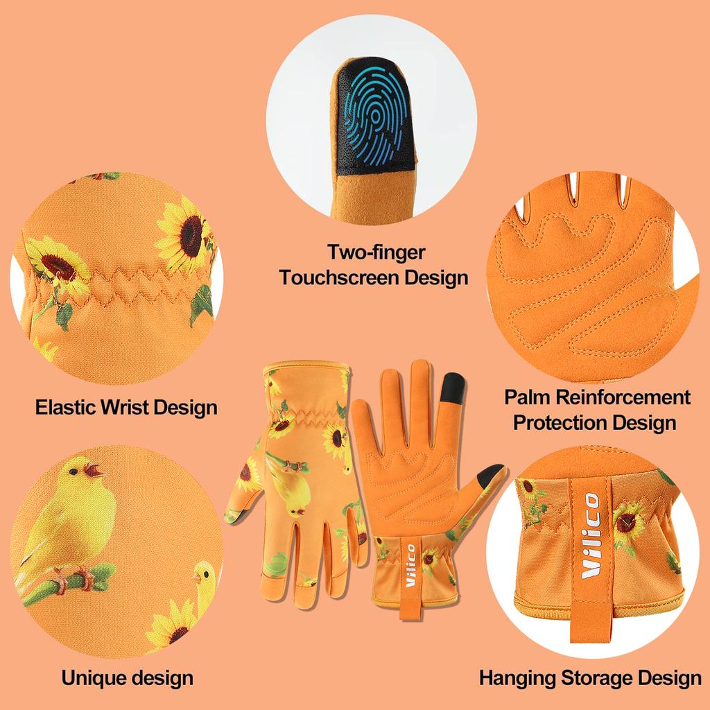 Durable And Safe Gardening Gloves For Women Breathable Leather Garden Gloves With Grip Thorn-Proof Puncture-Resistant Work Gloves