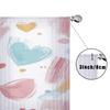 Single Panel White Background Painted Love Bow Gauze Curtain Romantic Style Living Room Bedroom Translucent For Area Made Of Polyester