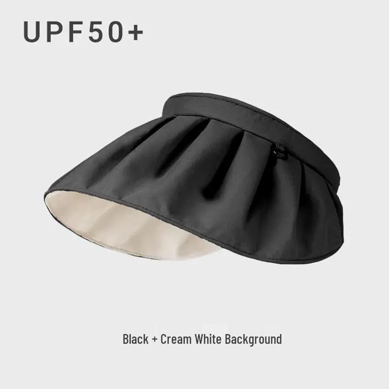 Women's Open-Top Sun Hat with UV Protection, Large Brim for Outdoor Cycling and Sunshade