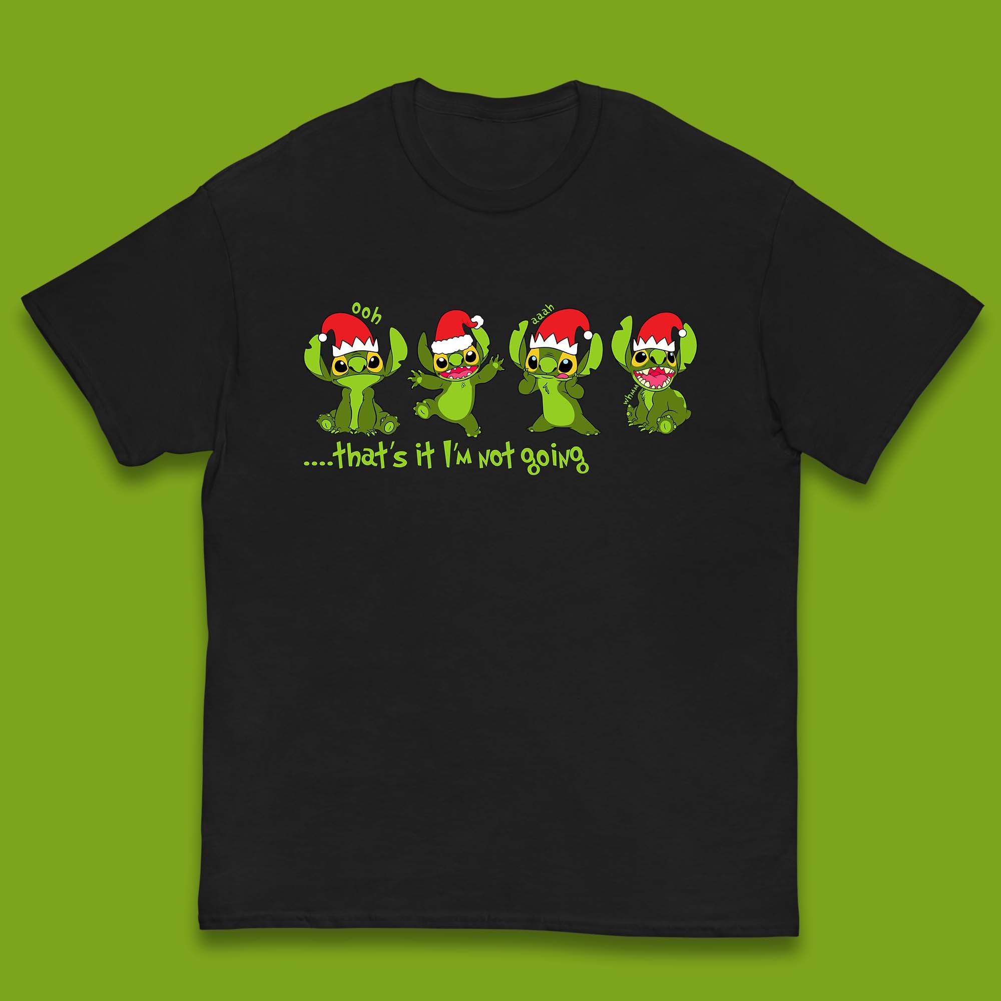 Grinch Stitch Christmas Kids T-Shirt 100