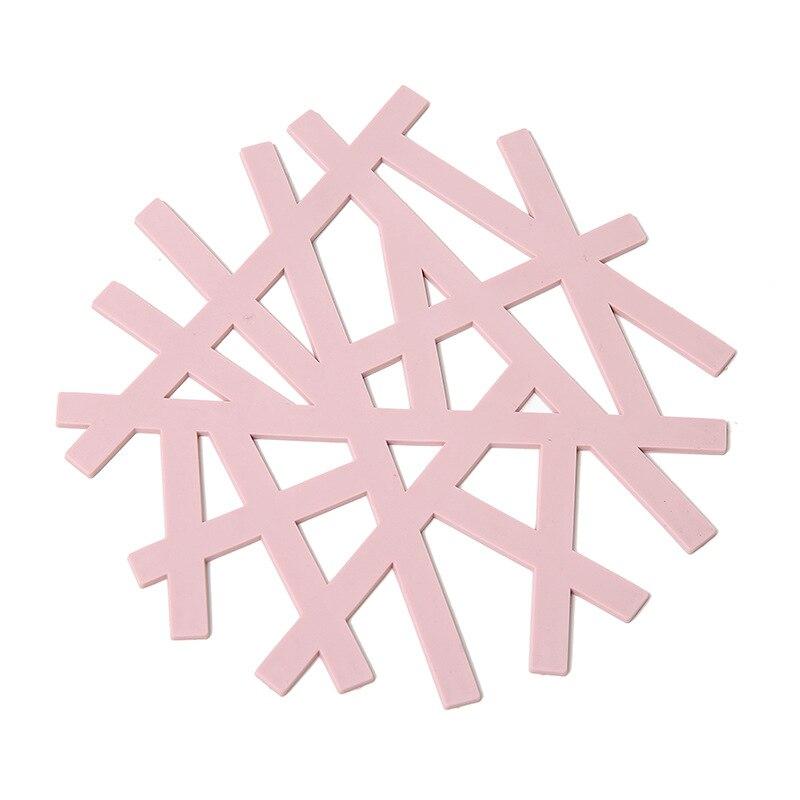 Schneeflocken Hohl Isolieruntersetzer Tisch Schüssel Matten Zuhause Weihnachten Hochzeit Deko Hitzebeständiges Platzset für Esstisch