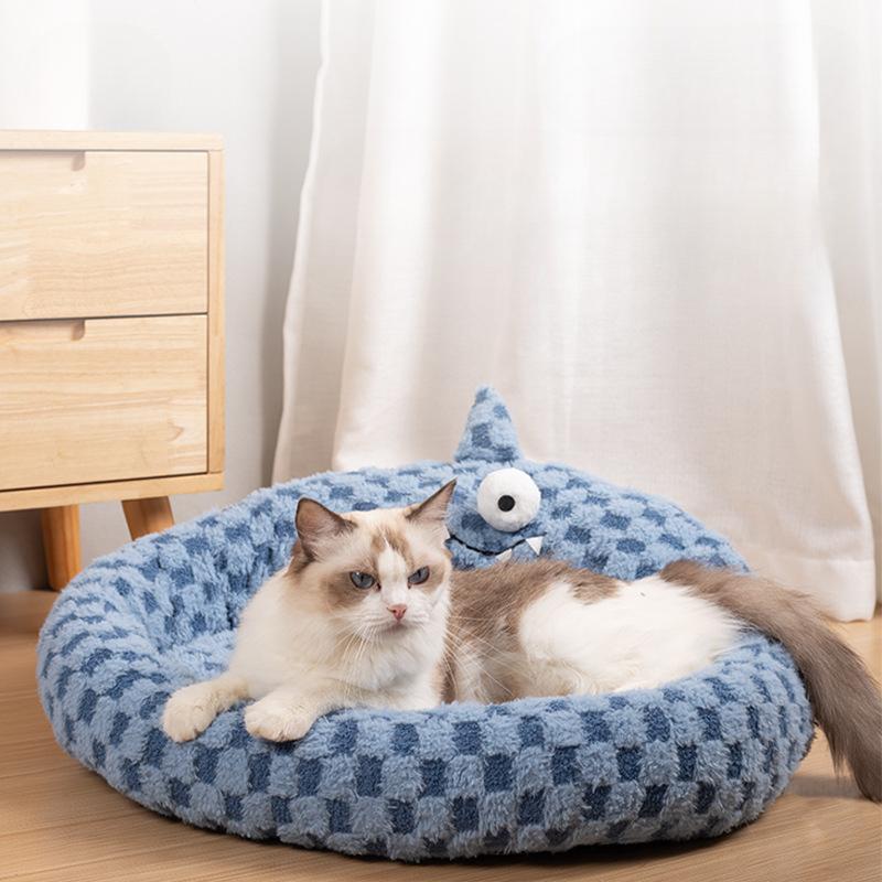 Cat Nest Semi-open Pet Nest Autumn and Winter Warm Four-season Universal Nest Cat Supplies Dual-purpose Pet Nest