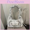 Canvas Bowknot Plaid Cloud Shape Shoulder Bag For Casual Daily Use