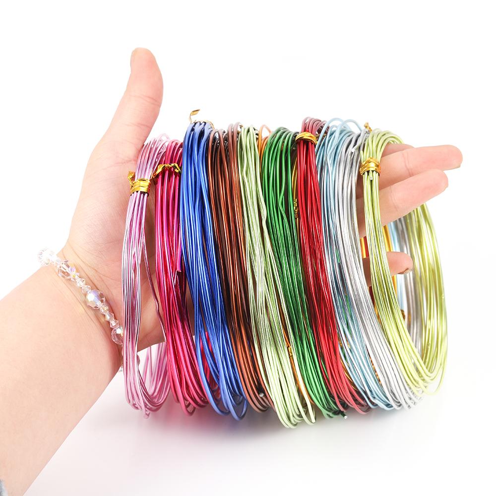 2-10M/Roll Soft Anadized Metal Aluminum Wire Versatile Painted Handmade Craft Floristry Wires For DIY Earrings Jewelry Makings