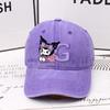 Kuromi Letter A-Z Baseball Cap for Women Sanrios Summer Adjustable Sun Hat Anime Cute Retro Sunbonnet Adult Headgear Kids Gifts