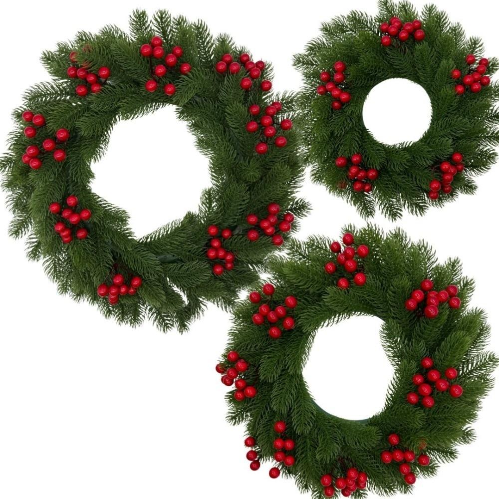 Green Leaves Christmas Wreath Ordinary Leaf Door Hanging Christmas Wreath Home Decoration