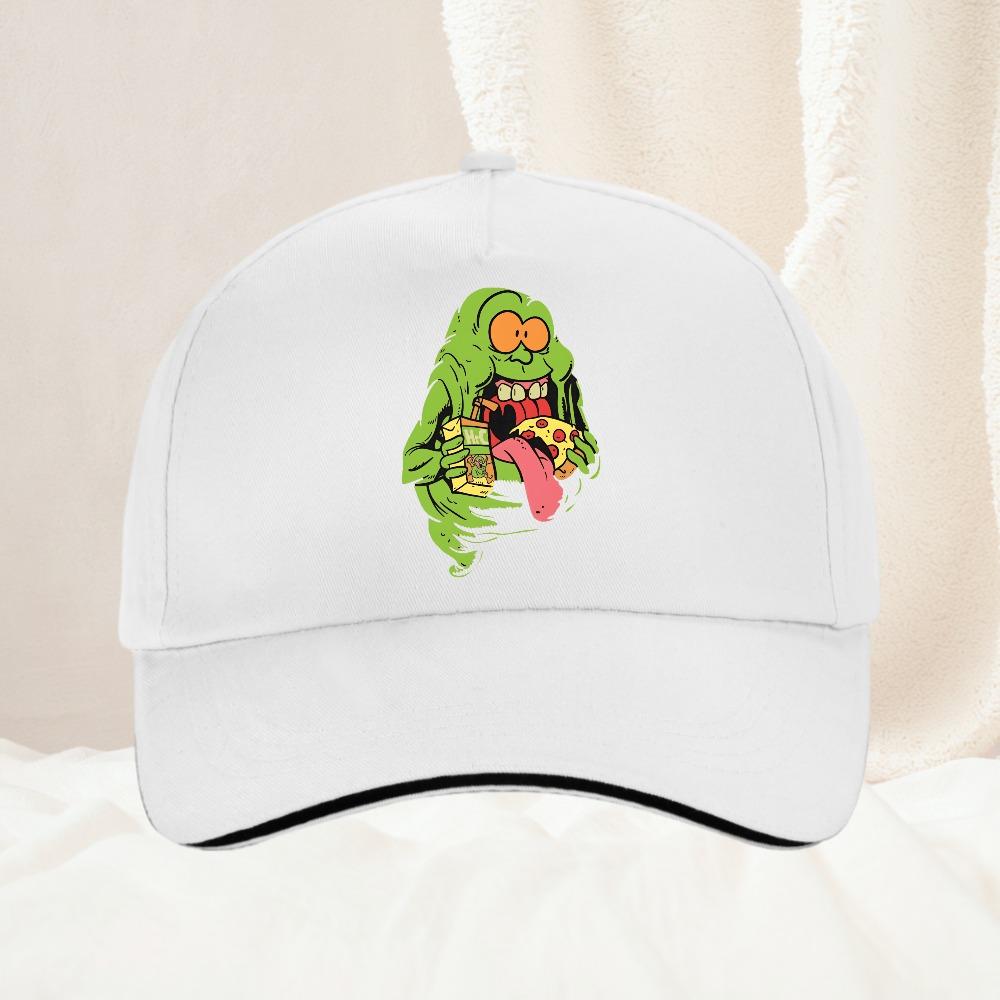 Ghostbuster Slimer Pizza Denim Hat Outdoor Adventures Hats Women Baseball Cap For Unisex Adjustable Hats