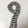 Y2k Style Stripe Scarf Women Girls Goth Punk Long Knitted Scarves Fashion Lady Clothes Decorate Scarf 2024 New Neckerchief
