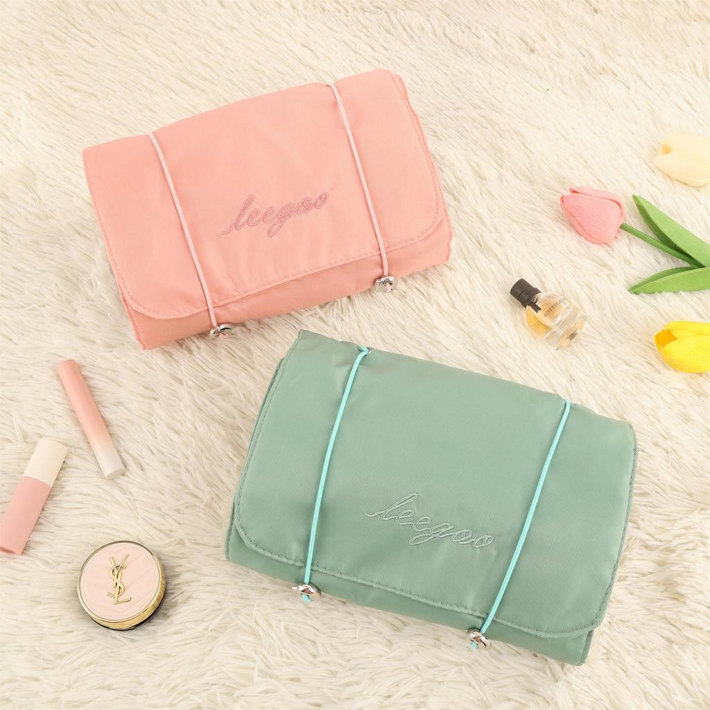 Multifunctional Foldable Mesh Makeup Bag: Large-Capacity, Detachable, Four-in-One Travel Organizer