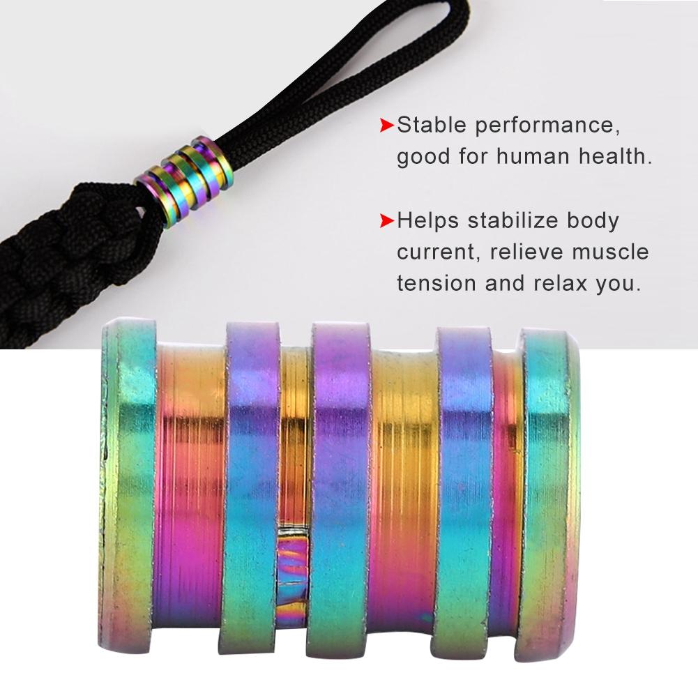 TC4 Titanium Alloy Knife Beads Pendant for Outdoor Lanyard Parachute Cord Large Size Colorful