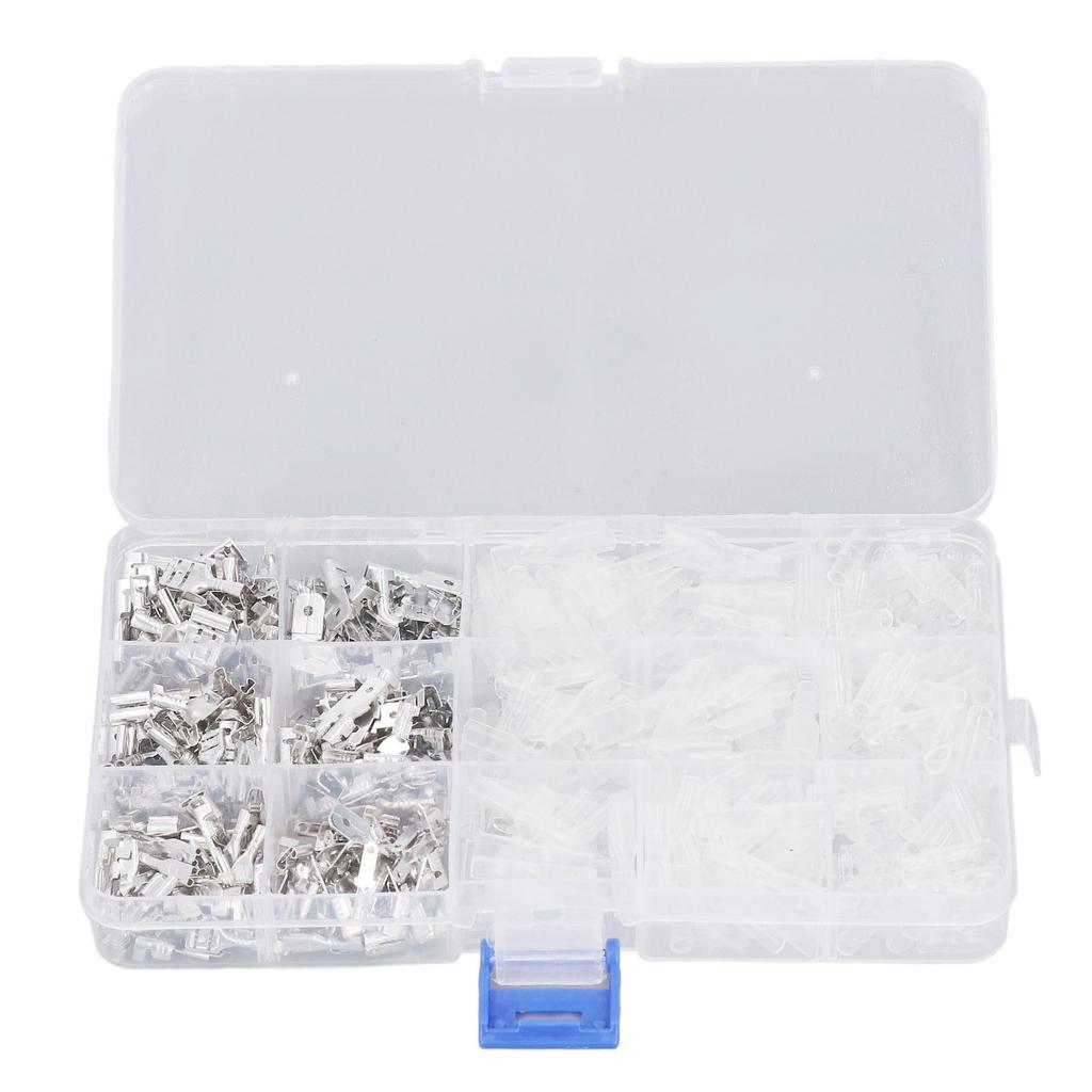 480 Pcs Male Female Spade Wire Connectors 2.8mm 4.8mm 6.3mm Copper Tin Plated Wire Terminals with