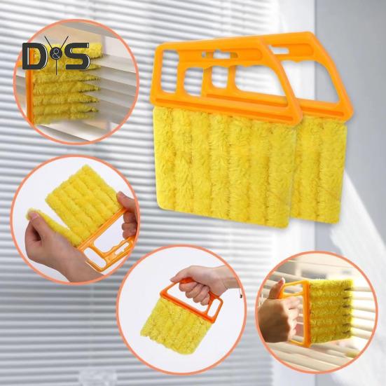 2/3 Buc Perie Curățare Jaluzele Eficient Design cu 7 Degete Curățător Jaluzele Multi-lame Mâner Confortabil Instrument Multifuncțional