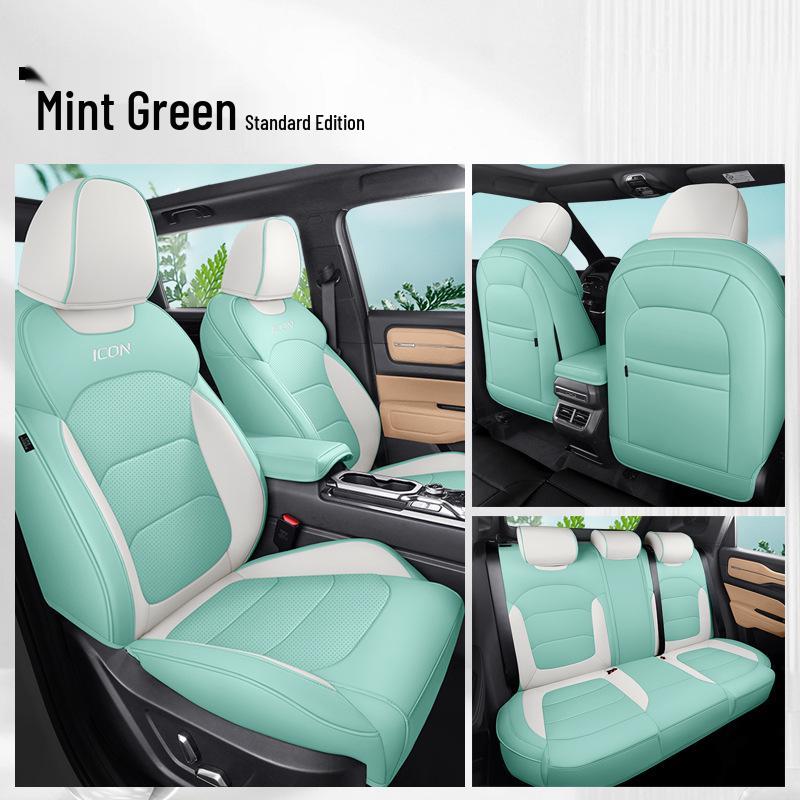 

Универсальный кожаный чехол на сиденье автомобиля для пятиместных моделей Icon - Комфорт и защита в любое время года Full Rear Coverage (Note Model Year)