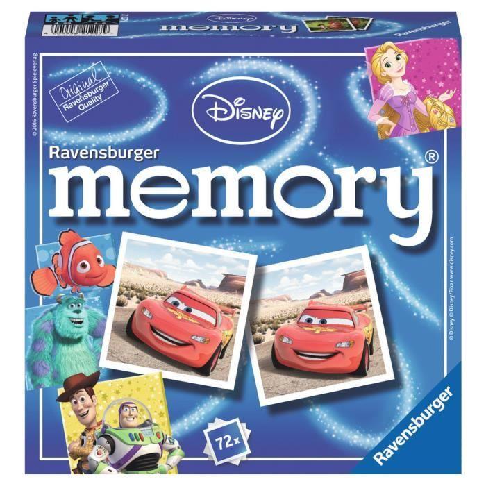 Jeu de société - ravensburger - grand memory disney multi héros - 72 cartes - 4 ans - multicolore