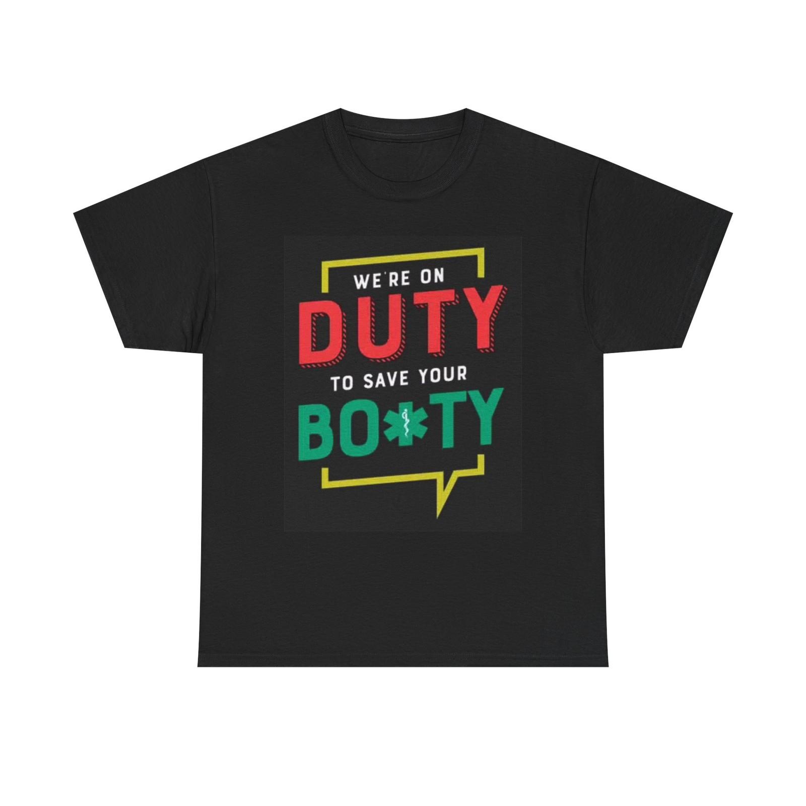 

On Duty EMT Funny Graphic T Shirt Mens Womens Tees Top Retro Neon Gift Unisex Heavy Cotton Tee S