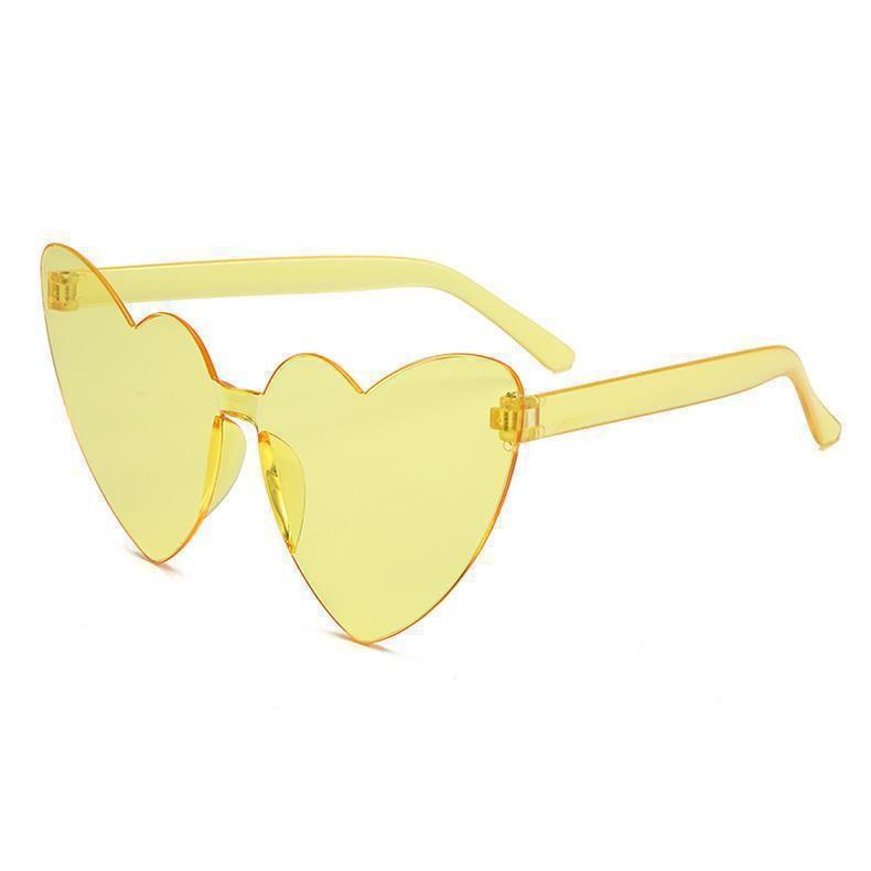 Y2K Heart Women Sunglasses Transparent Frame UV Protection Cute Shades for Toddlers Perfect for Outdoor Play&Daily Fashion KJ056