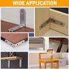 L Shaped Right Angle Bracket with Screw Furniture Joint Bracket Cabinet Support Frame for Particle Boards Tables Beds Chairs