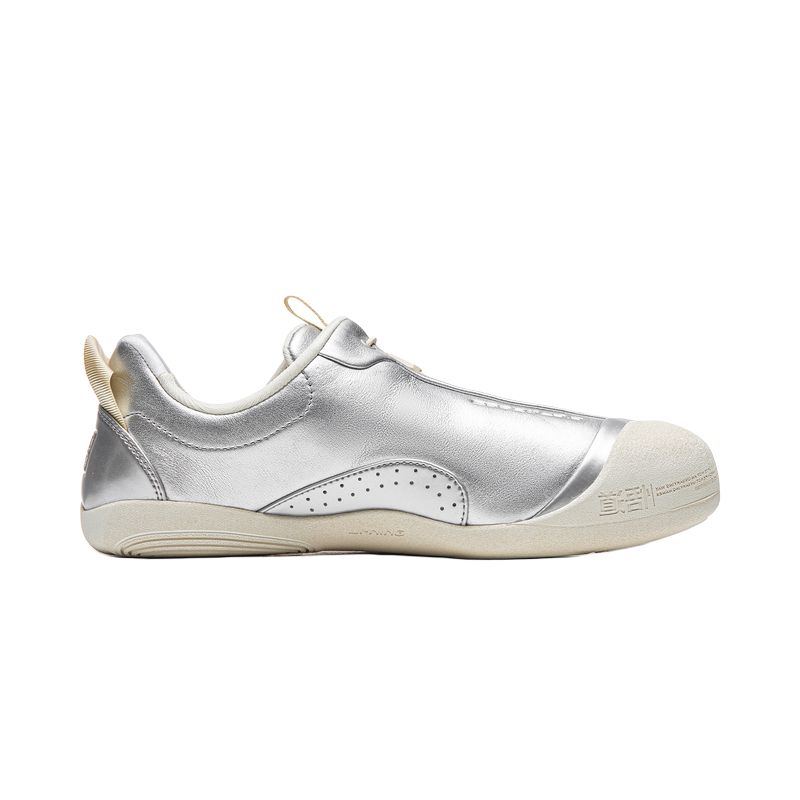 Li Ning Breathable, Lightweight Coverage Low top Casual Shoes Unisex Silver AZGV159-4