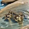 1Pcs Mini Lotus Leaf Frog Figurines Sleeping Position Frog Brass Ornament Copper Animal Tea Pet Home Decorations Antique Crafts+