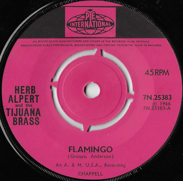 

7inch Record HERB ALPERT THE TIJUANA BRASS Flamingo 7N25383 Pye Internation 1966 UK Pop Used