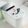 Commode Ornament Mural Art Bathroom Toilet Stickers Underwater World Sea-lives Decals Cartoon Fish