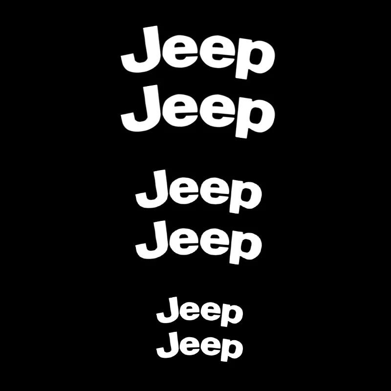 6Pcs Car Brake Caliper Sticker Decals for Jeep Renegade Wrangler JK JL Grand Cherokee Auto Wheel Rim Exterior Decor Accessories AJY1