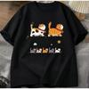 Korean Style Cute Cats Graphic T-shirt Short-sleeved Shirt Versatile Cartoon Kitten Print Casual  Streetwear Top