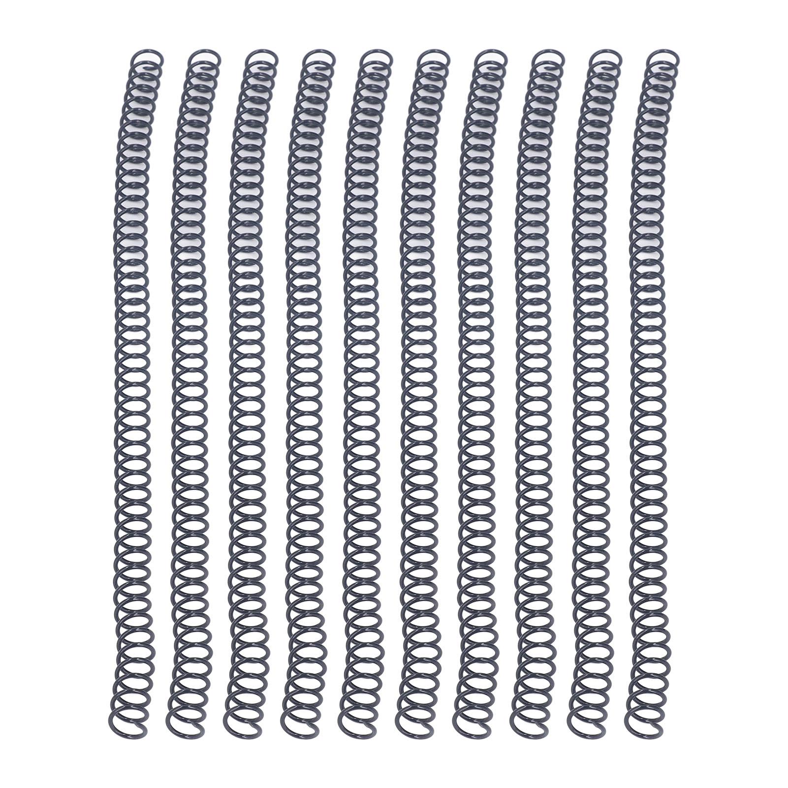 

100Pcs Spiral Binding Coils Plastic Dia 9.5mm 3Celsius8in 48 Teeth 4:1 Ratio 75 Sheet Capacity for Paper