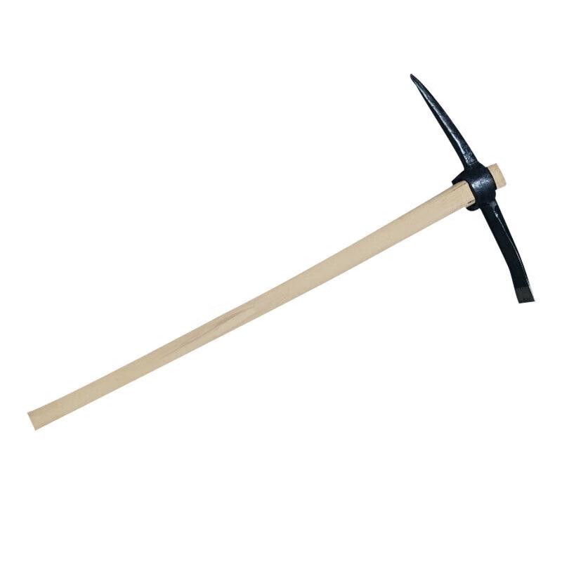 Outdoor Multifunctional Pickaxe with Wooden Handle