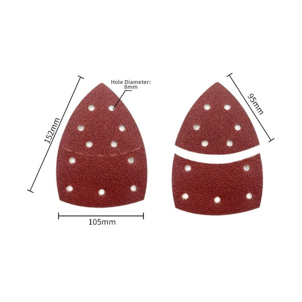 11 Holes Design Triangle Sanding Disc Self Adhesive Backing Abrasive Sanding Discs Woodworking Use
