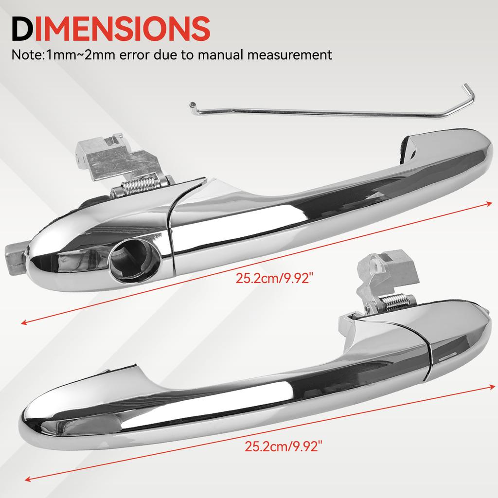 Car Exterior Outer Door Handle For Fiat 500 & 500C 2007-2020 2018 2019 Passenger Left Driver Right Side 735592026 735592012