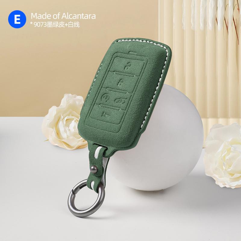 For for Car Remote Key Case Cover  Jeep Grand Cherokee Free Knight Commander Protector Suede Alcantara Accessories