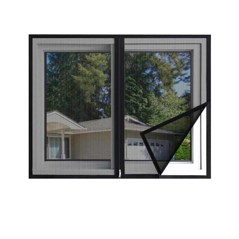 

Black window mesh lightning lock double zipper design for home doors and windows, mosquito and fly proof window screen. W 130 x H 90cm