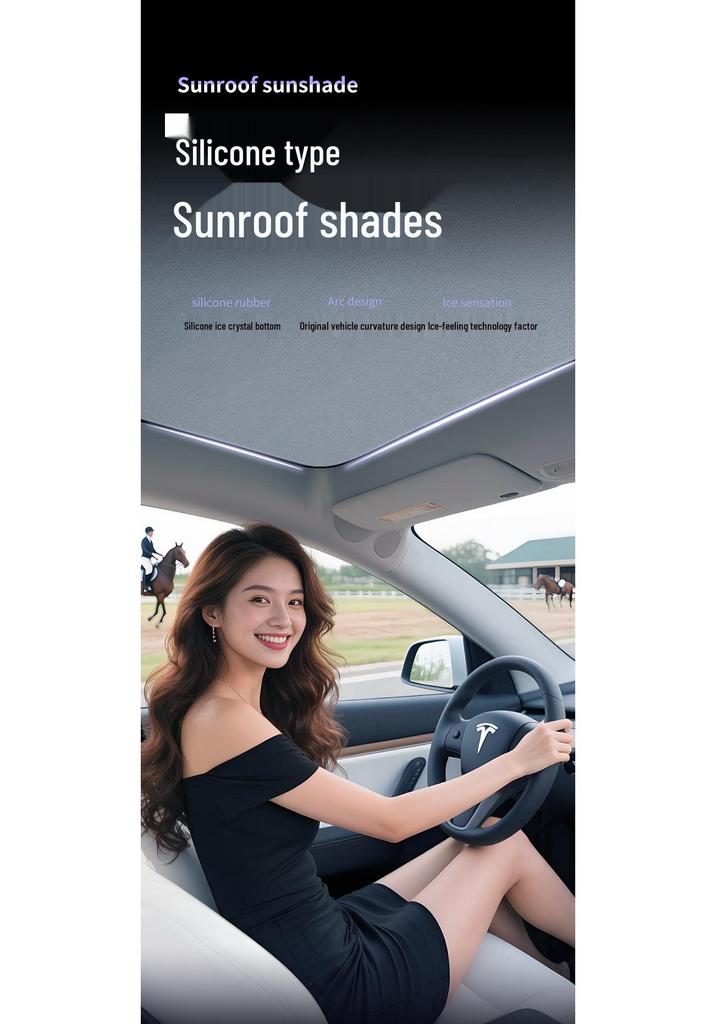 Silicone Sunshade for BYD Song L EV DMI Plus MAX Pro Sunroof